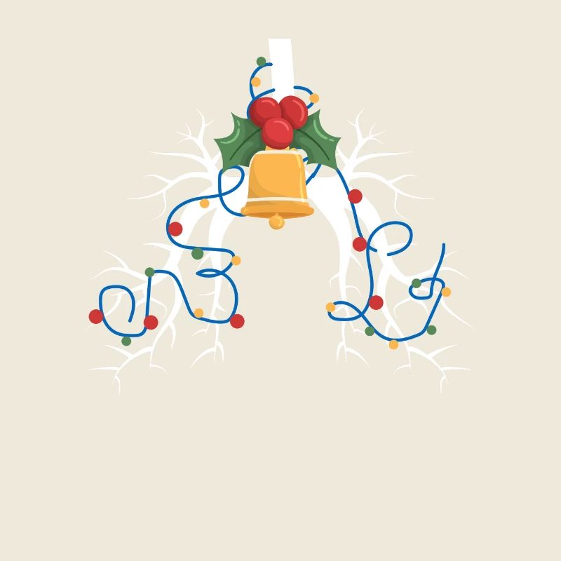 Ventilation Therapy Lung Christmas String Light