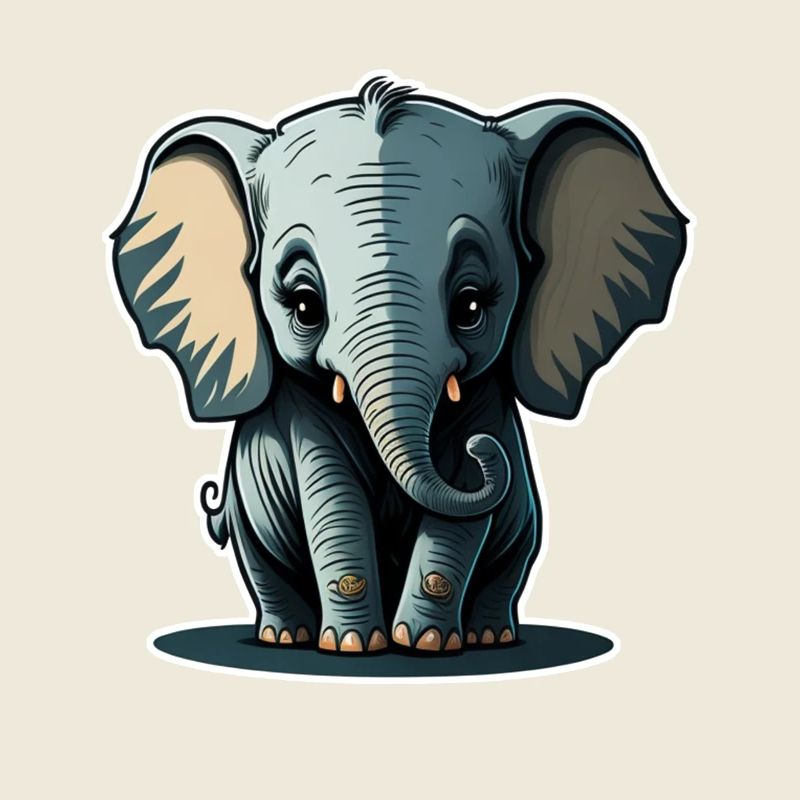 Süsser Baby Elefant Elephant