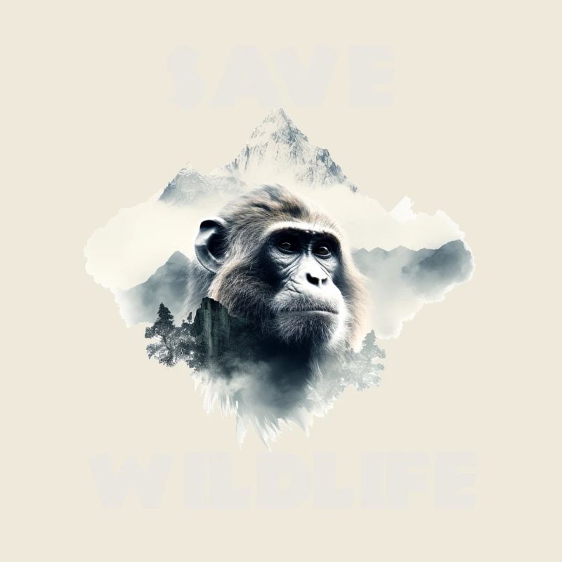 Save wildlife chimpanzee