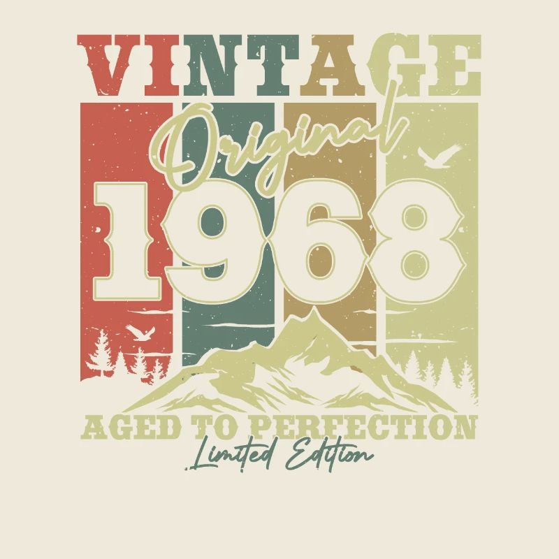 Ursprünglich 1968 Vintage Geburtstag Retro