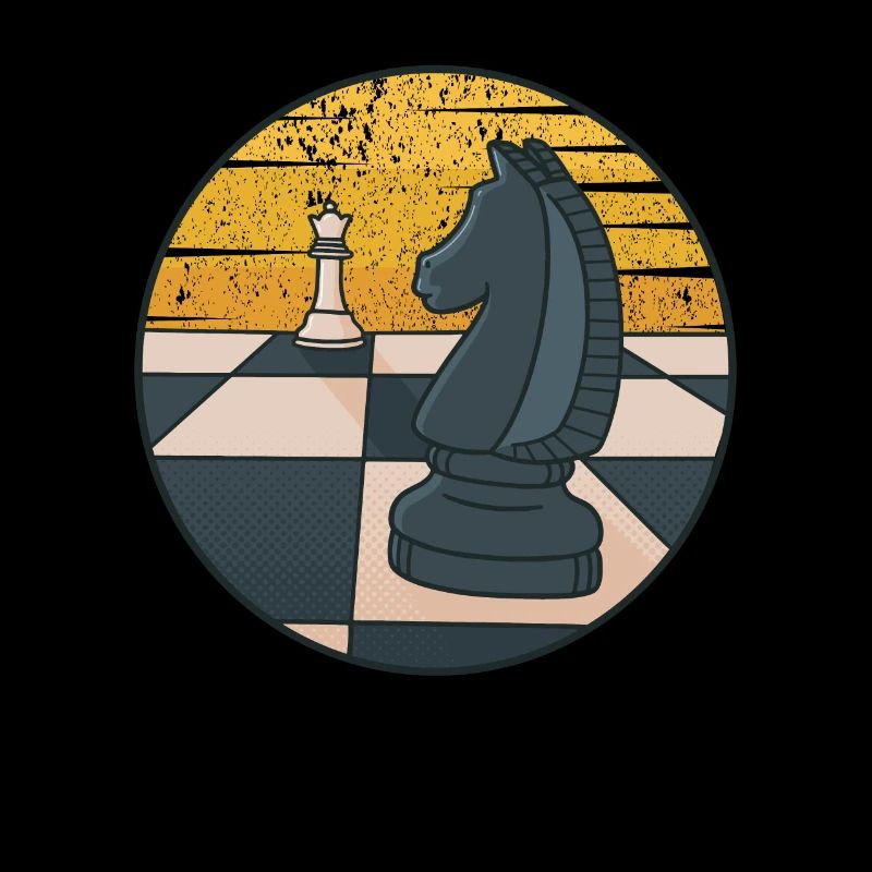 Retro Grandmaster Queen Player Échecs professionnels