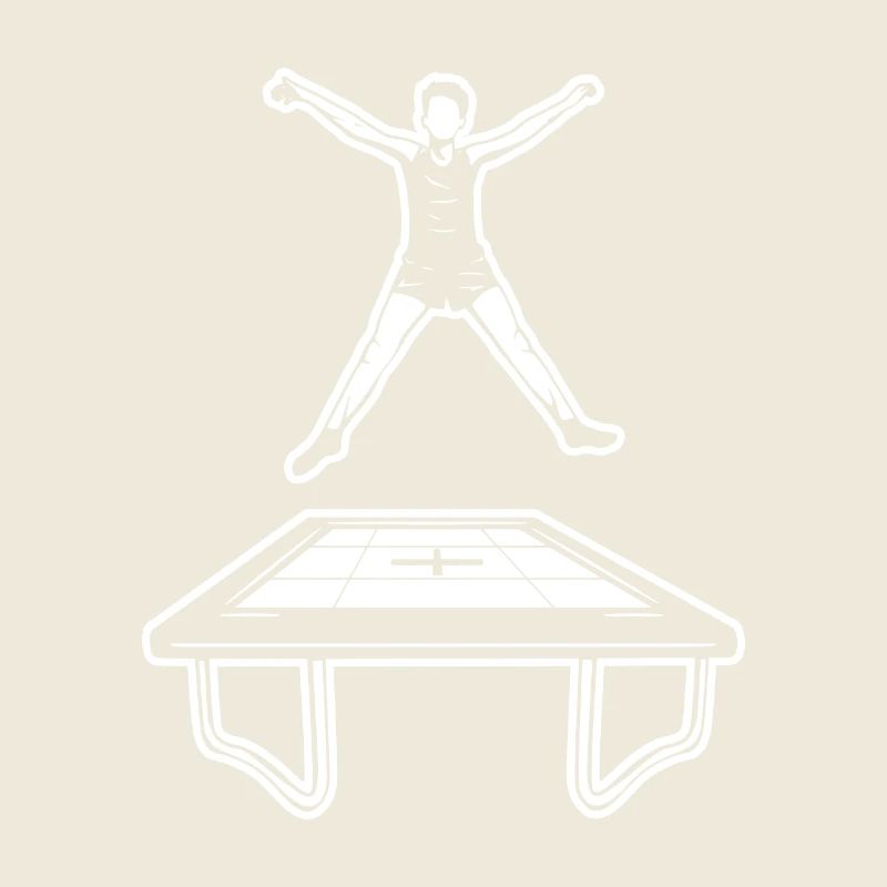 Trampoline jumping child