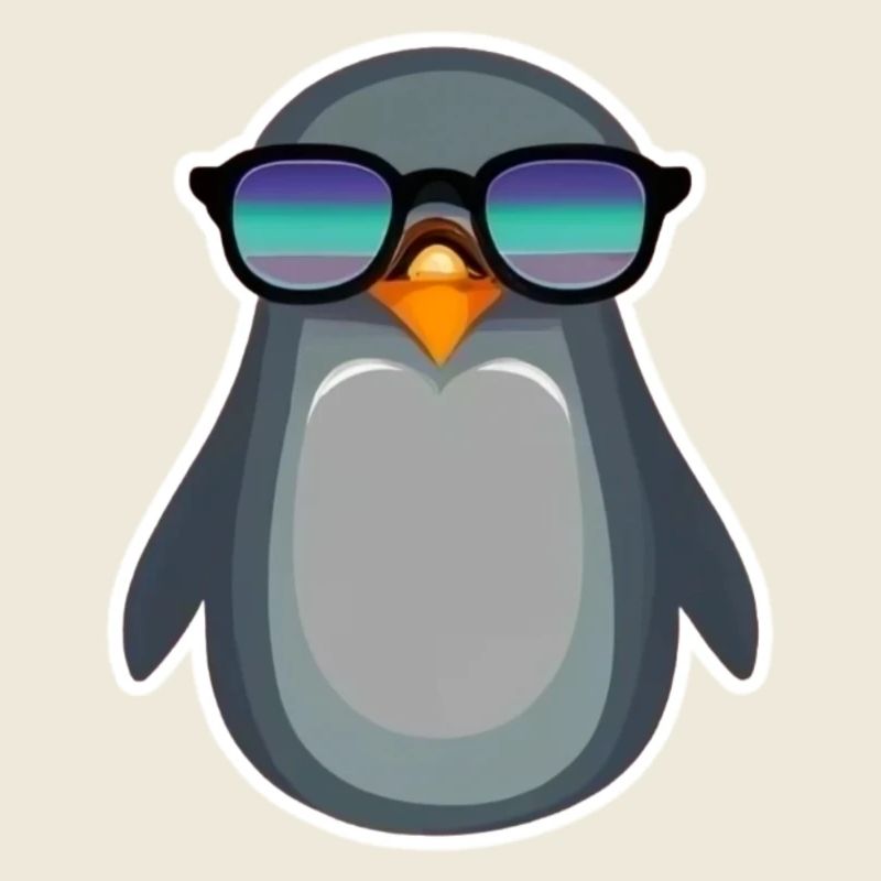 Pingouin Classe avec des Lunettes de Soleil