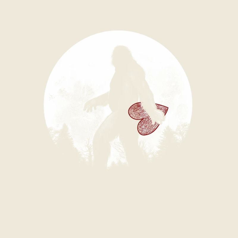 Bigfoot Herz Valentine's Day Liebe Sasquatch