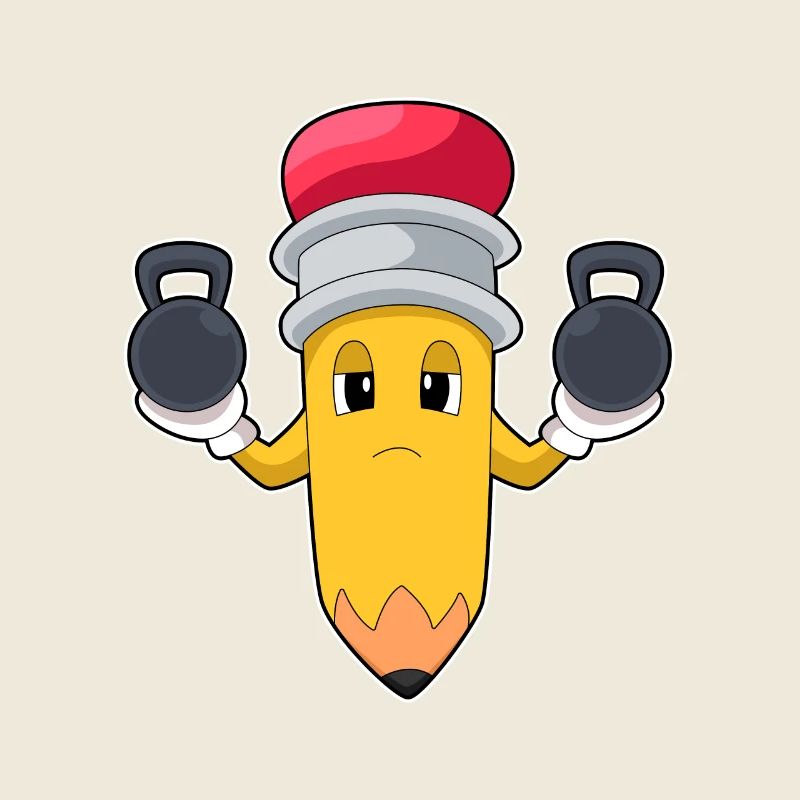 Crayon Musculation Haltères