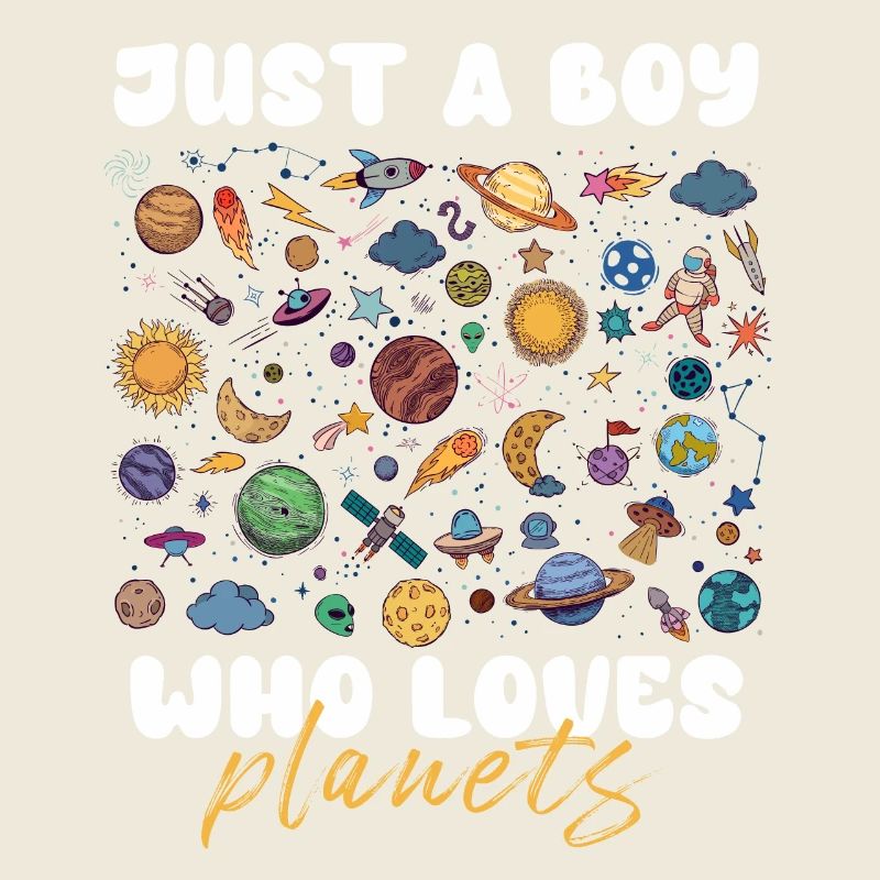 Nur ein Junge, der Planeten Sonnensystem liebt