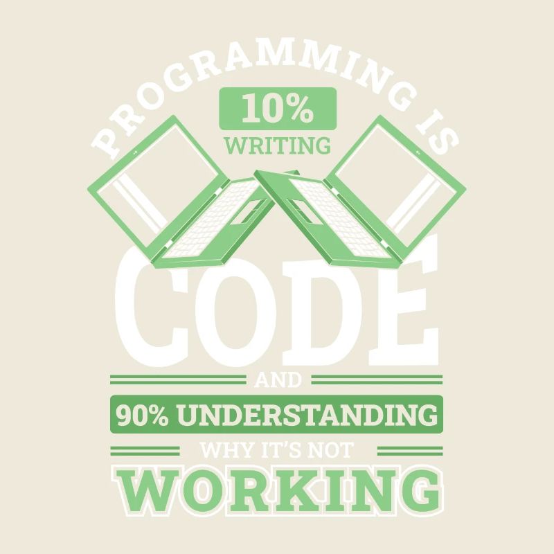 Programming 10% Writing 90% Not Working Coder