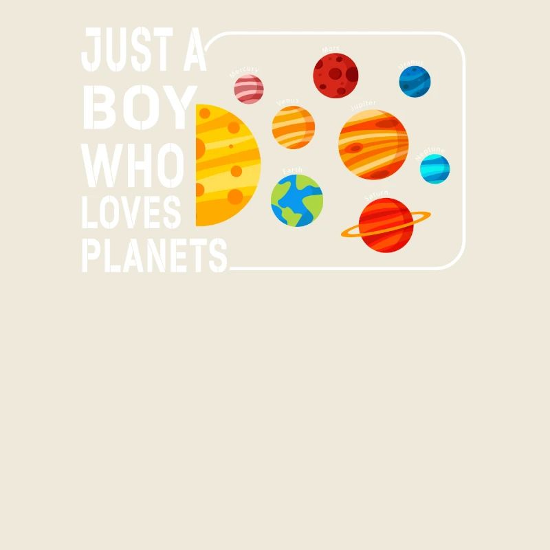 Nur ein Junge, der Planeten Sonnensystem liebt