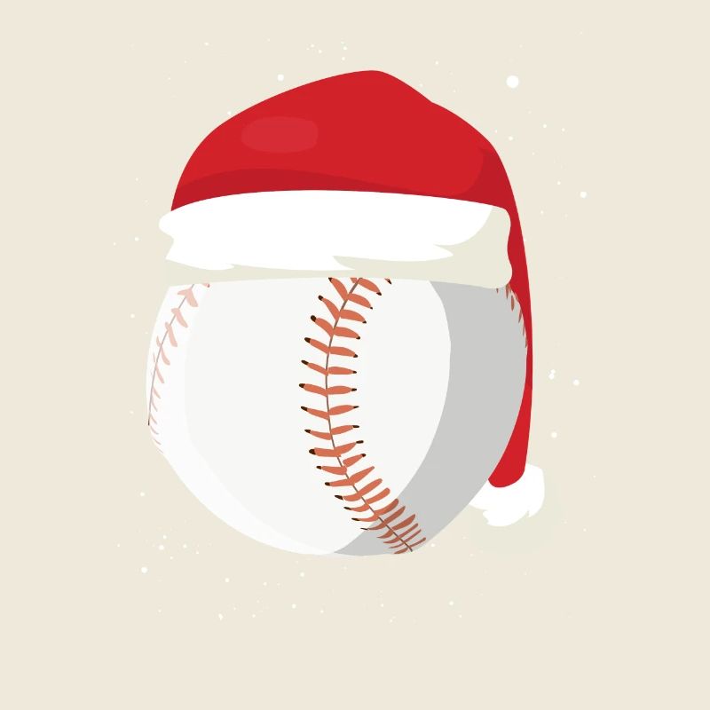 Noël Bal de baseball Chapeau du Père Noël Noël