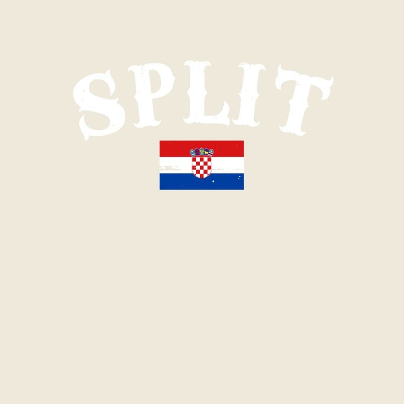 Split Vintage Croatia Croatian Flag Croat