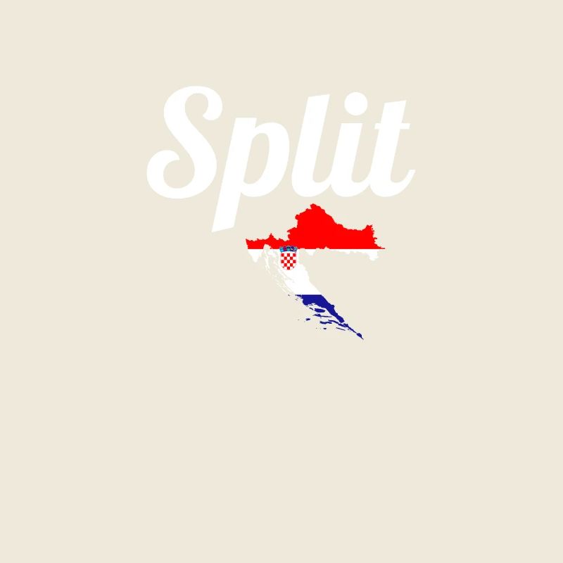 Split Map Croatia Croatian Flag Croatian