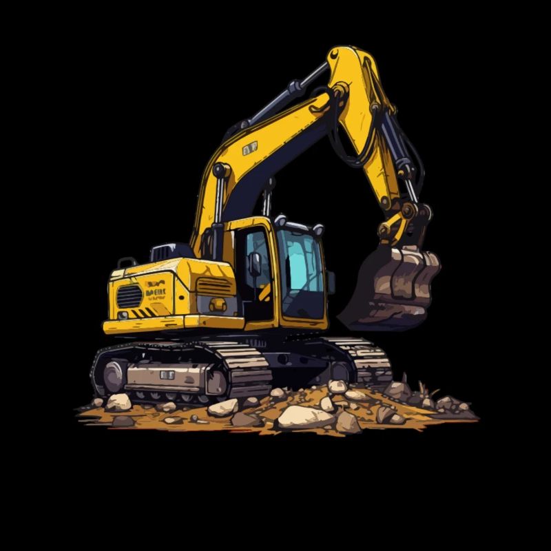 Realistic Comic Excavator