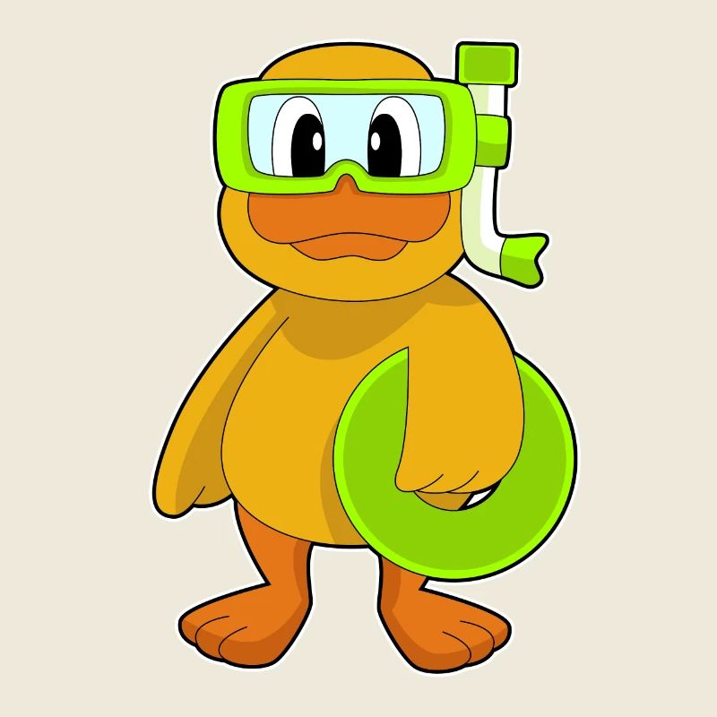 Plongée en apnéa avec plongeur de canards