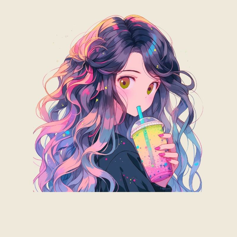 Anime and Boba Bubble Tea