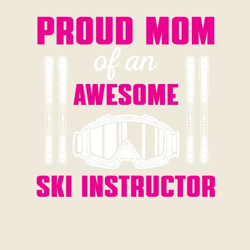 Funny ski instructor mom shirt