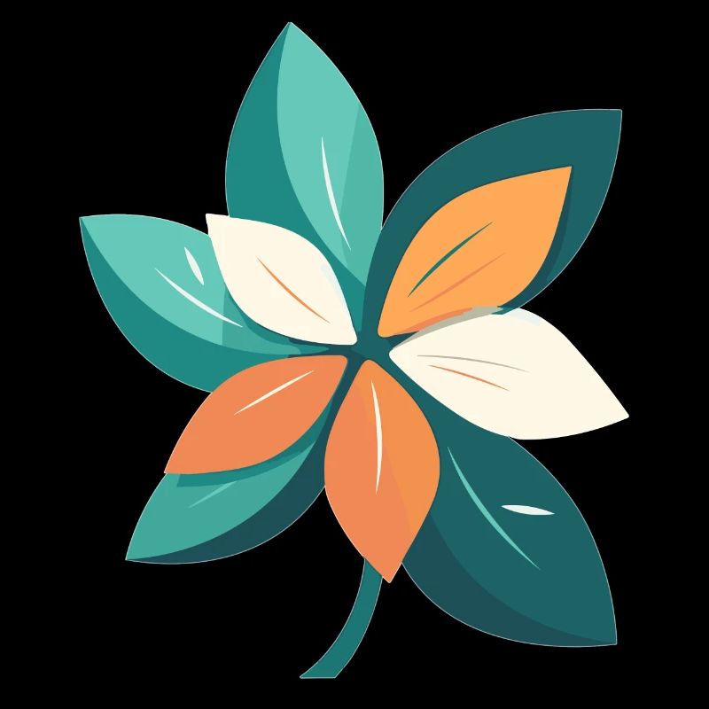 Fleur de jasmin dans le style dessin animé