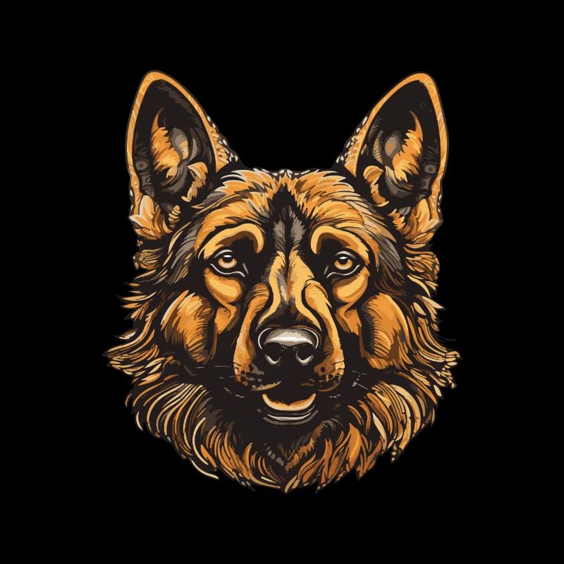 German Shepherd Dog Portrait