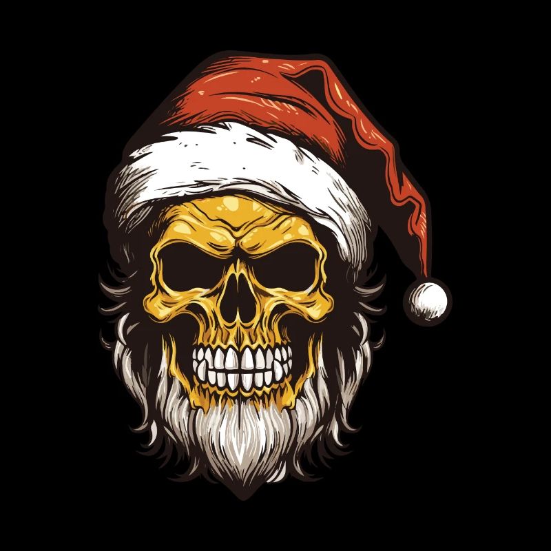 Santa Claus Skull Christmas