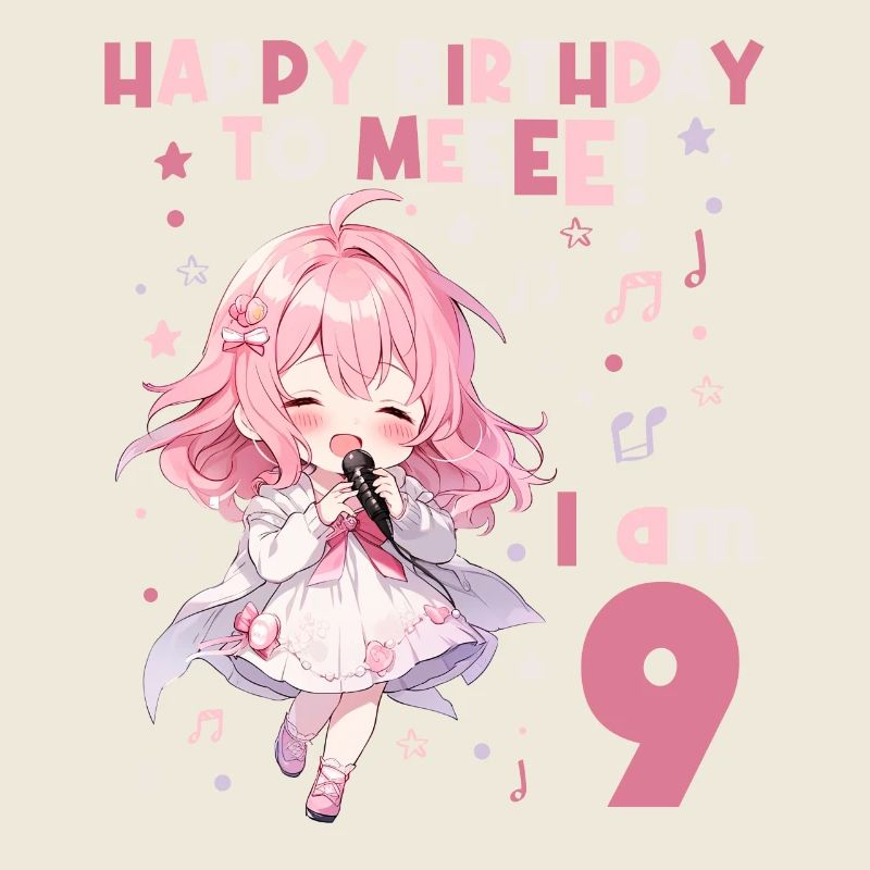 Anime Mandga K-Pop KPop Mädchen 9. Geburtstag