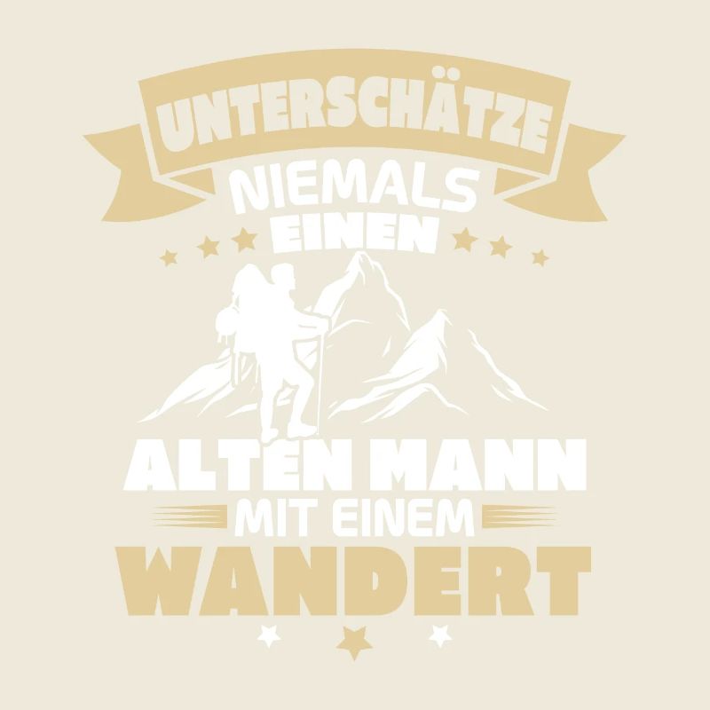Alten mann mit einem wandert