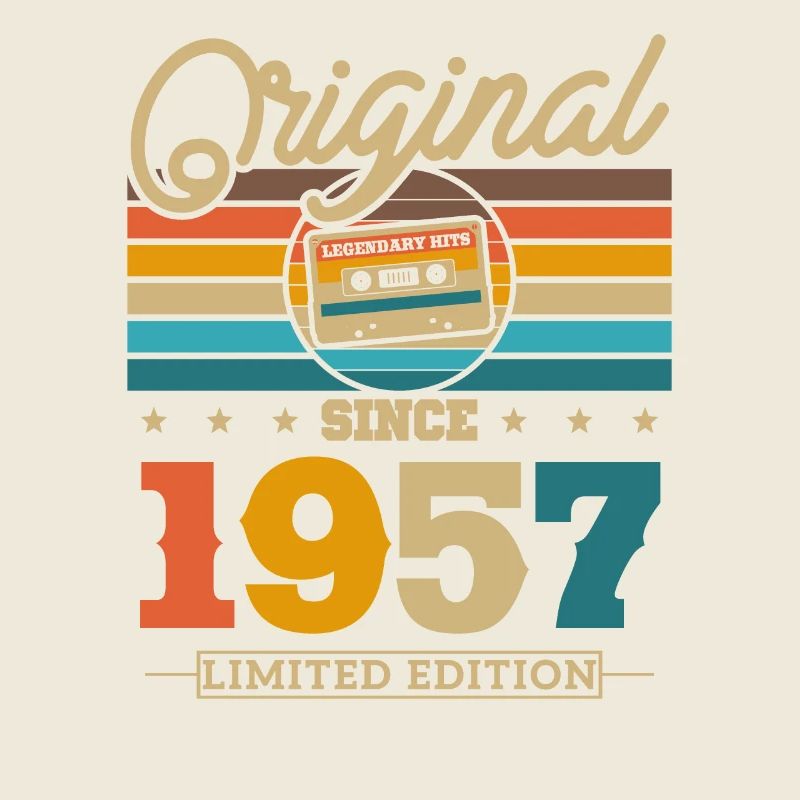 Vintage 1957 Birthday Retro