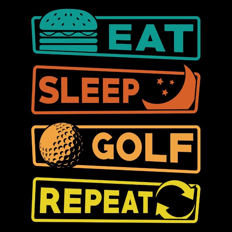 Eat Sleep Golf Repeat Golfer Golfen Geschenk