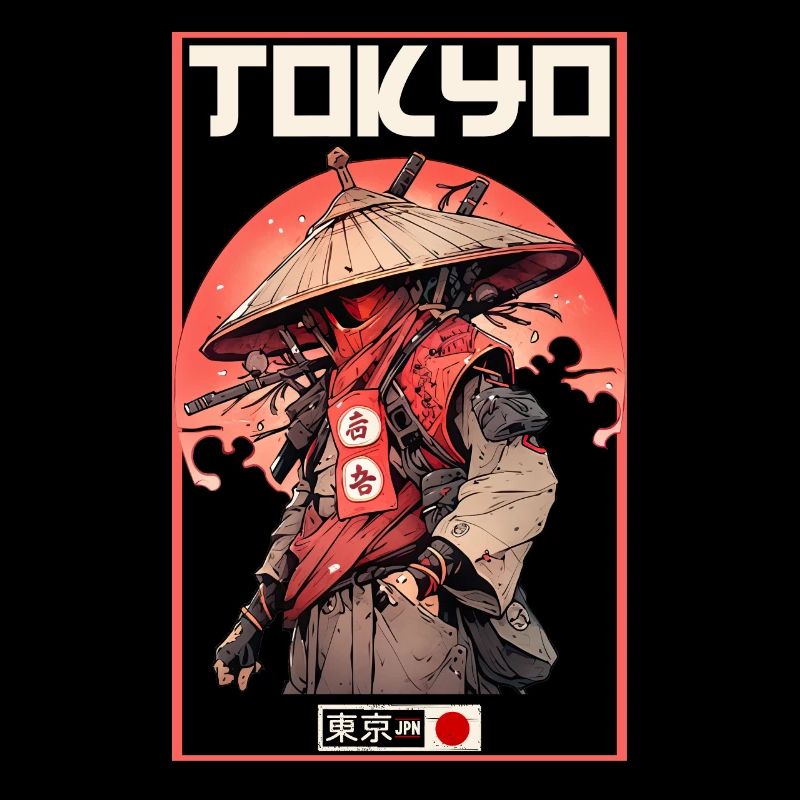 Asie 80s Samouraï Rétro Japonais Samouraï