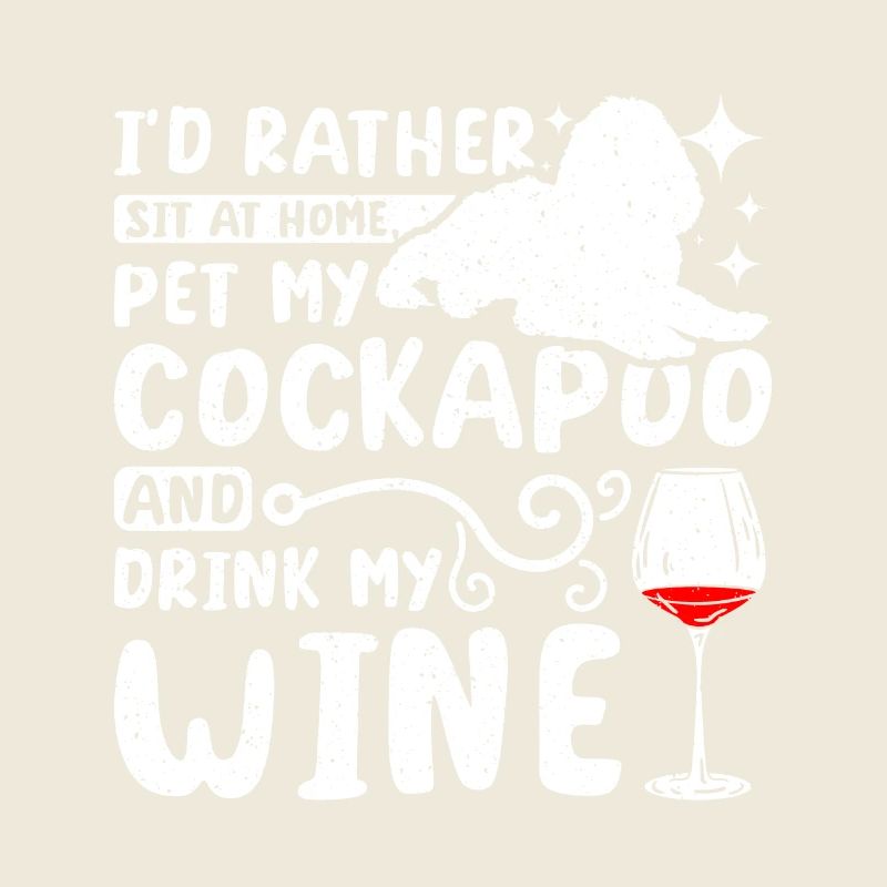 Caresser mon cockapoo et boire du vin
