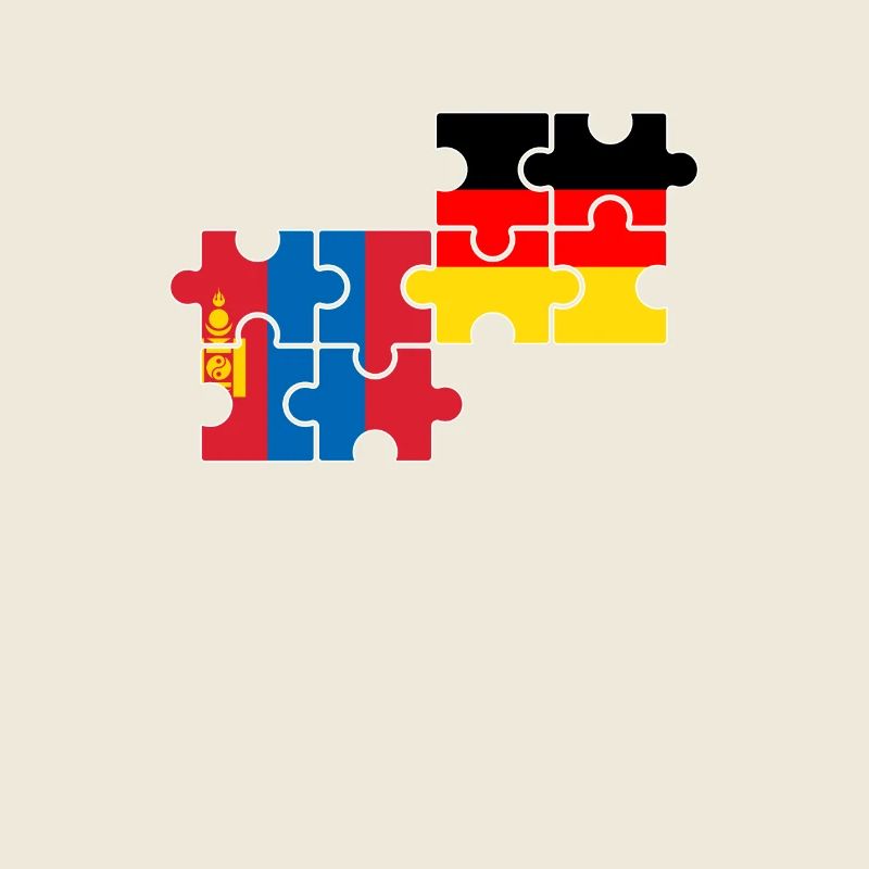 Mongolie Allemagne Drapeau Allemand Mongol
