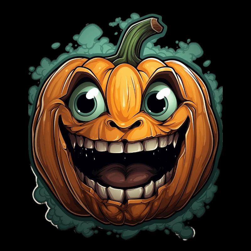 Scary Pumpkin Face I Spooky Halloween