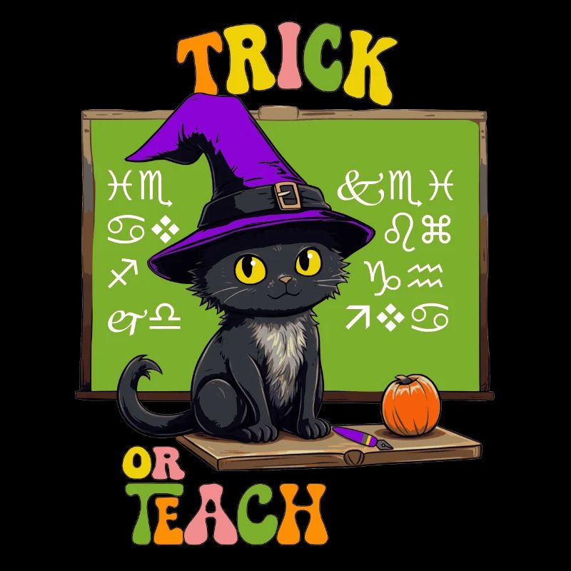 Halloween Chat Enseignant École Enseignant Élève