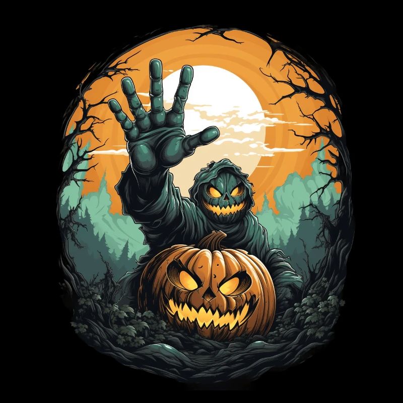 Halloween Emerging Hands Spooky Pumpkin