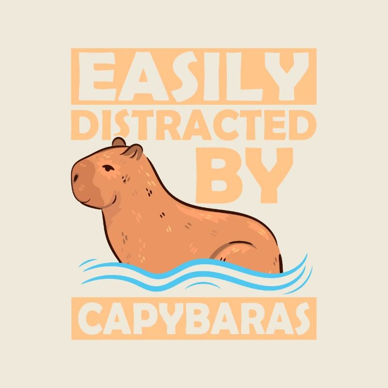 Facilement distrait par Capybaras Capibara Le propriétaire a roulé
