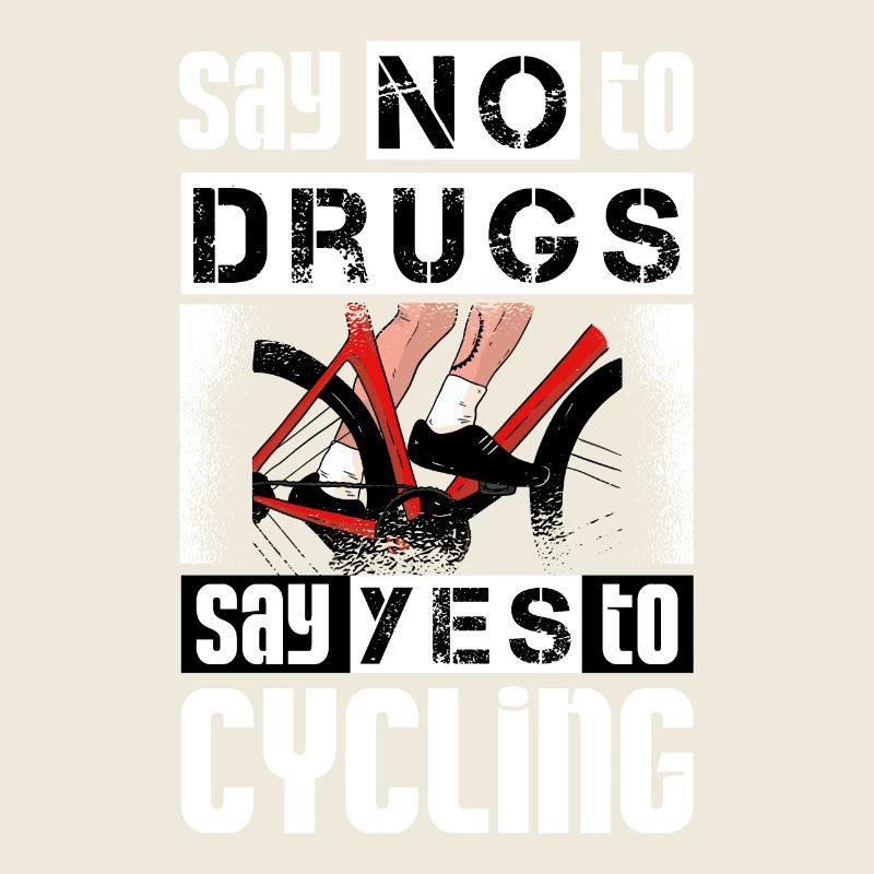 Dites non aux drogues Dites oui au ruban rouge du cyclisme