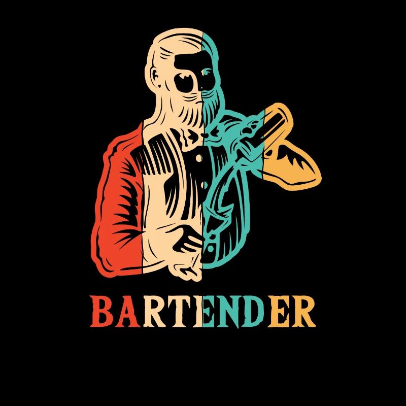 Barman rétro Barman Mixologue Barmaid