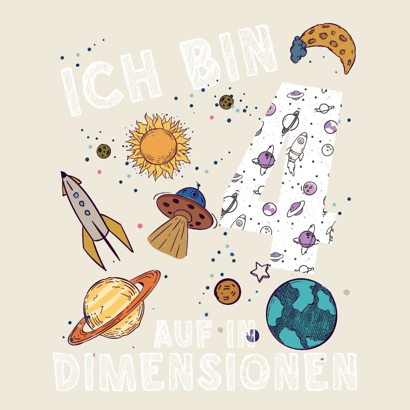 Ich bin 4 Auf in neue Dimensionen 4. Geburtstag