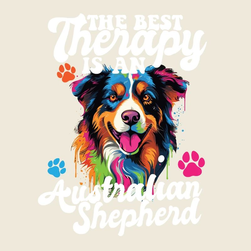 Australian Shepherd Pop Art & Dog Lover & Splash