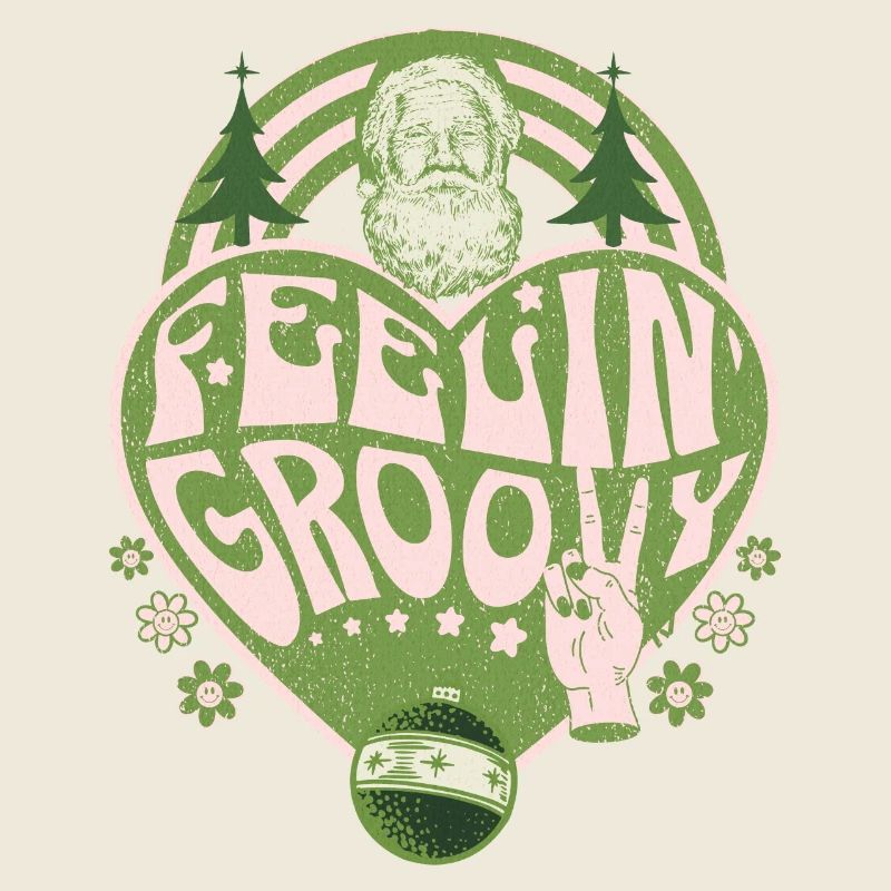Groovy Retro Style Christmas Santa