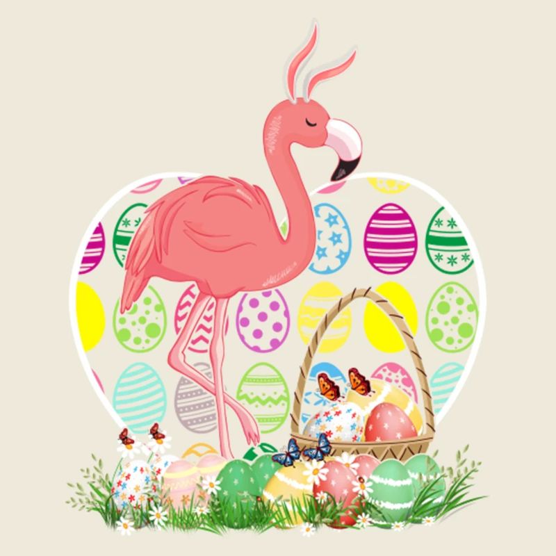Flamingo Easter Eggs Funny Easter Day Eggs Hunters