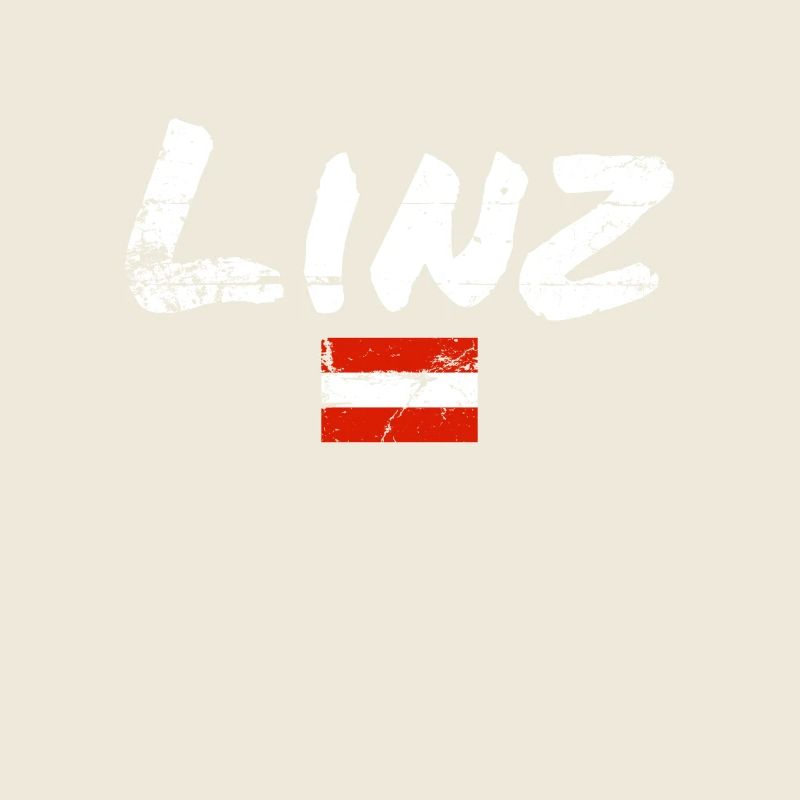 Linz, Autriche, drapeau autrichien Vintage