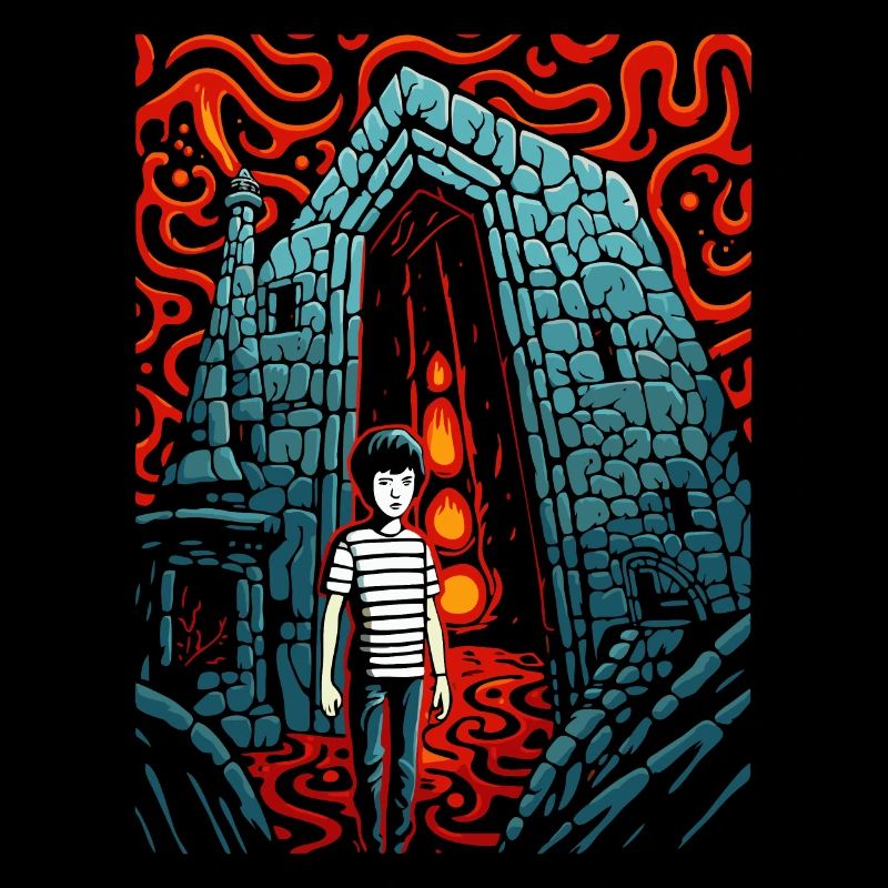 Das Kind verloren im dunklen Kerker