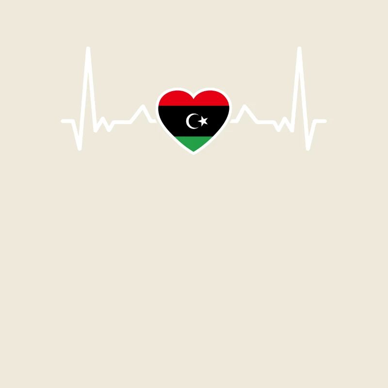 Libye Heartbeat Drapeau libyen Libyen