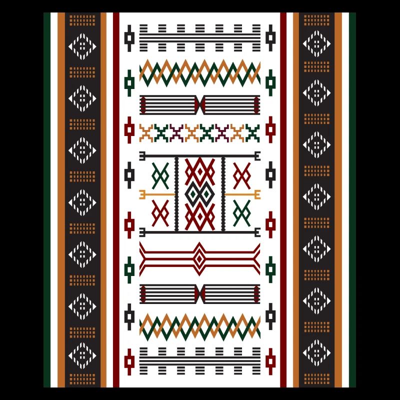 AMAZIGH BERBER SYMBOL MZABE CARPET