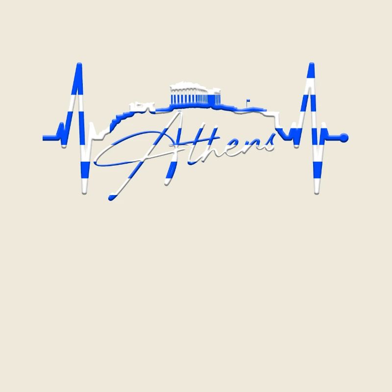 Athènes Skyline Heartbeat Grèce Acropole
