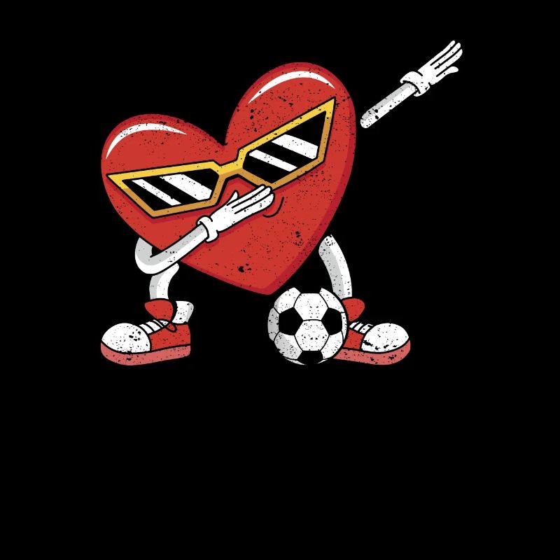Dabbing Heart Dab Dance Mignon Saint-Valentin Football