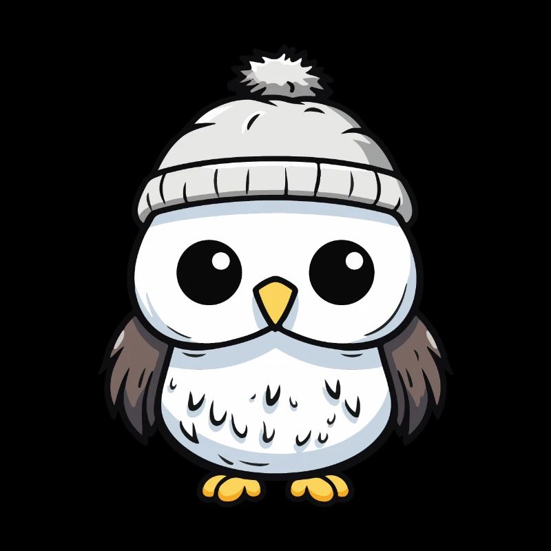 Eule Winter Comic Niedlich