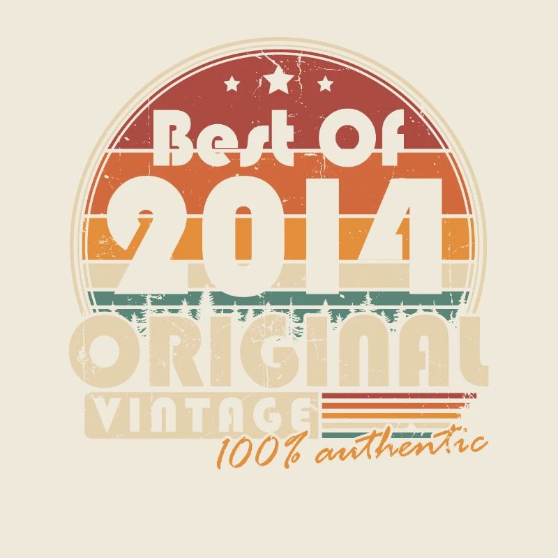 Original Vintage 2014 Retro Jubiläumsgeschenk