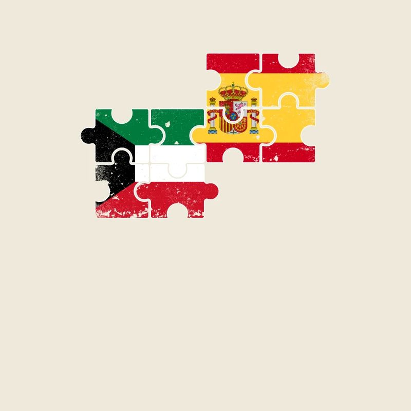 Koweït Espagne Vintage drapeau espagnol koweïtien