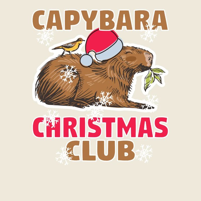 Capybara Neige Noël Capybara Hiver