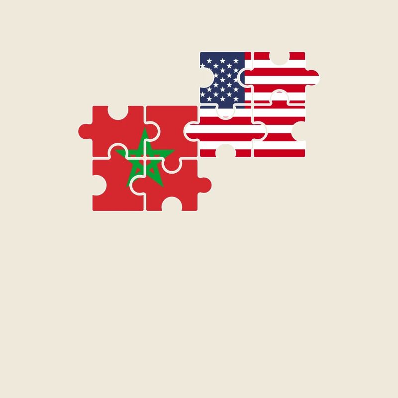 Maroc USA Drapeau Américain Marocain